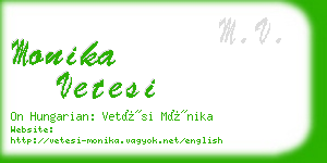 monika vetesi business card